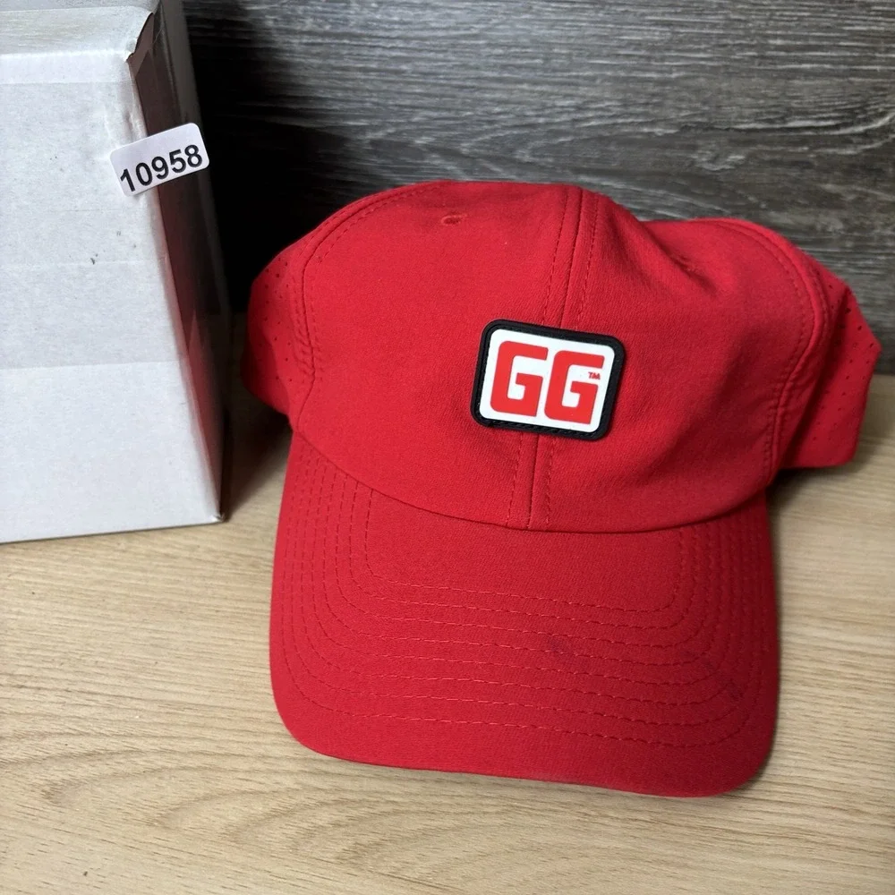 Goodguys Hat Cap Strap Back Red Performance Patch Mesh Vented Trucker Mens